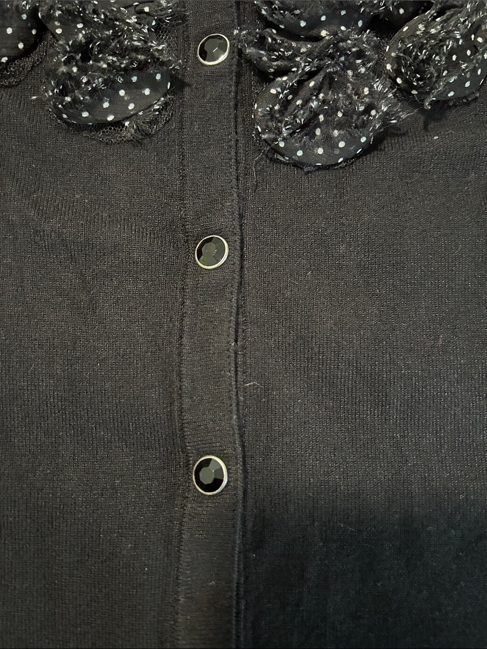 White House Black Market. Black floral cardigan and B/W Stripe Tshirt. Set of 2 - Picture 8 of 13